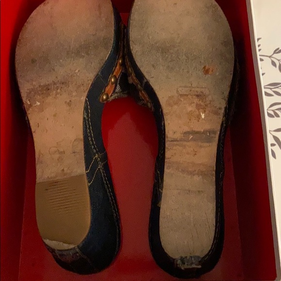 Coach denim wedges size 8 - Picture 7 of 10